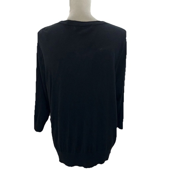 Sejour Black Button-Up Cardigan Women’s plus 2X - Picture 2 of 8